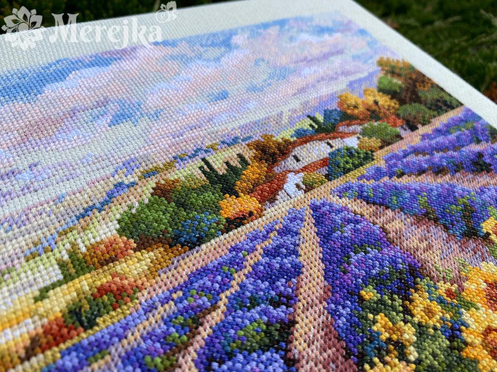 Fields of Lavender and Sun K-179 Counted Cross-Stitch Kit