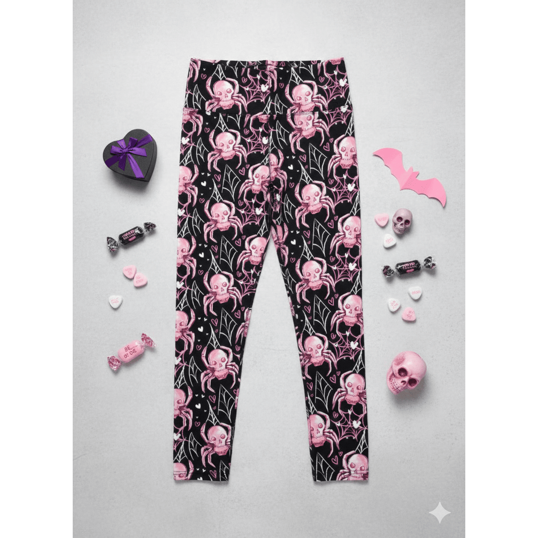 Fierce Love Exclusive Leggings - High-quality Handcrafted Vibrant Valentine's Day Valentine Spooky Love