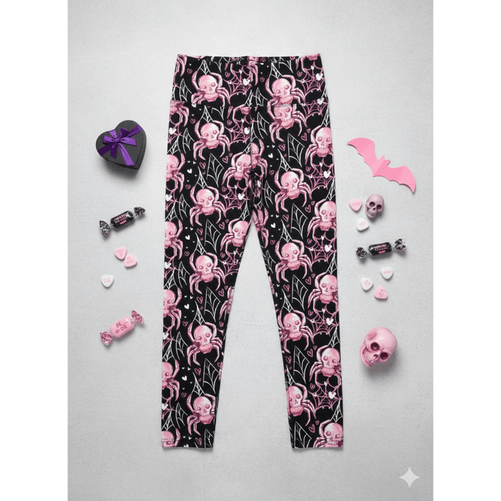 Fierce Love Exclusive Leggings - High-quality Handcrafted Vibrant Valentine's Day Valentine Spooky Love
