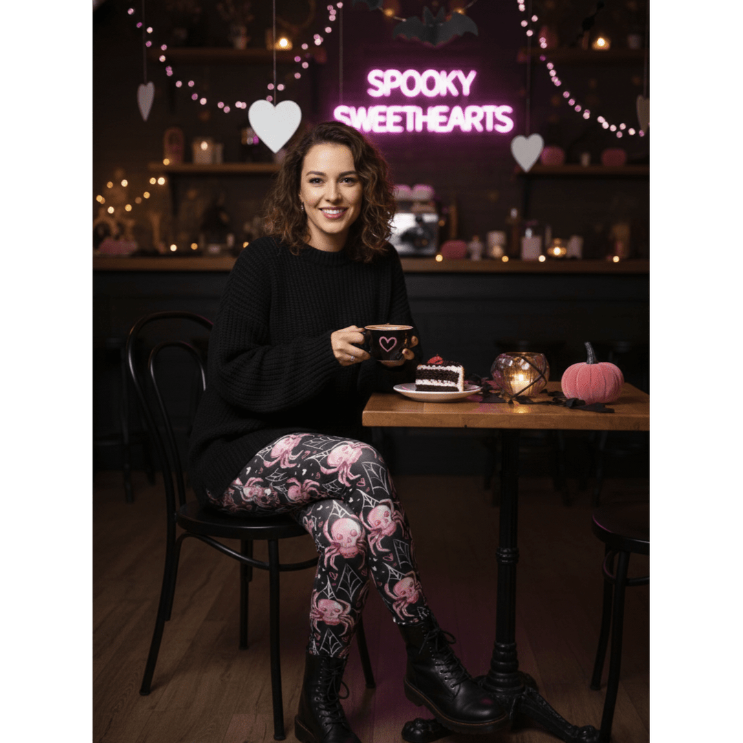 Fierce Love Exclusive Leggings - High-quality Handcrafted Vibrant Valentine's Day Valentine Spooky Love