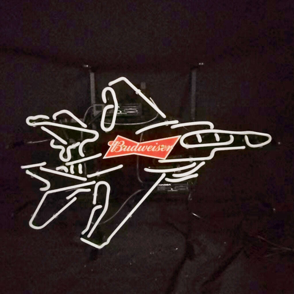 Fighter Plane Budweiser Beer Neon Signs