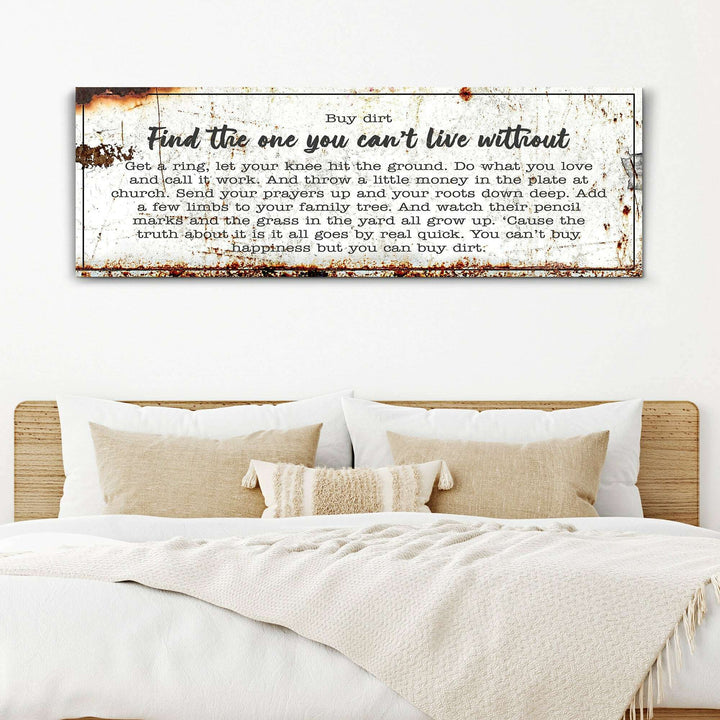 Find The One You Can't Live Without Family Sign