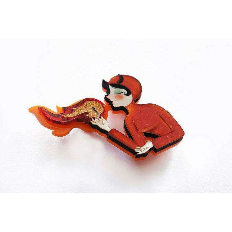 Fire Breather Halloween Brooch by Laliblue - Quirks!