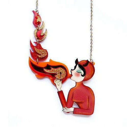 Fire Breather Halloween Necklace by Laliblue - Quirks!
