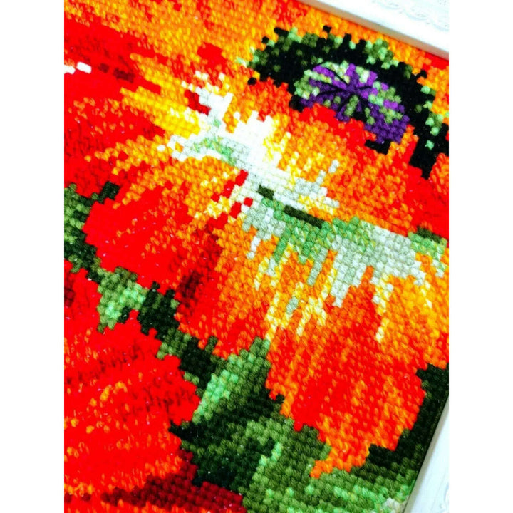 Fire Poppies R2080 Counted Cross Stitch Kit