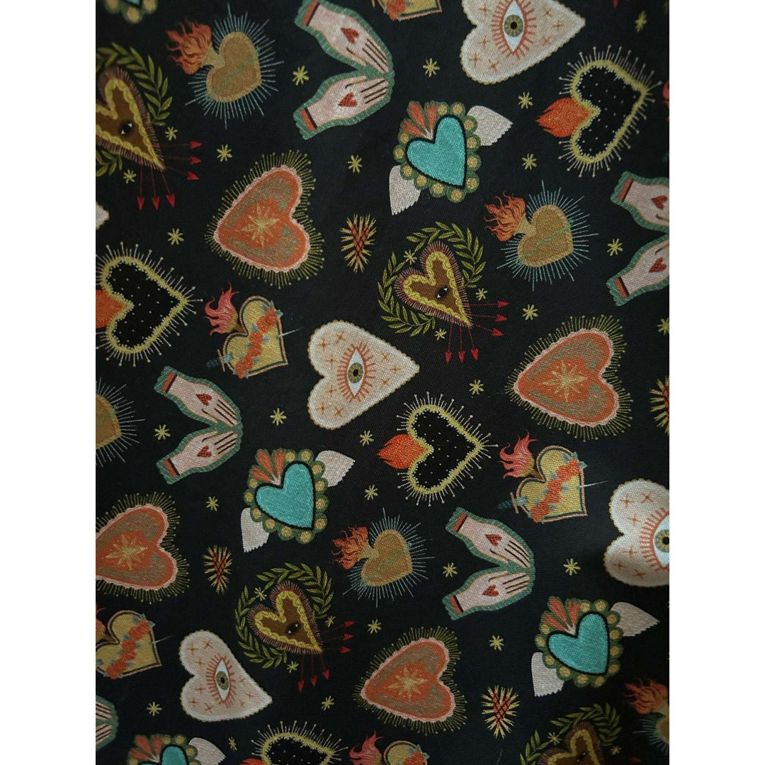 Flaming Hearts Midi Dress