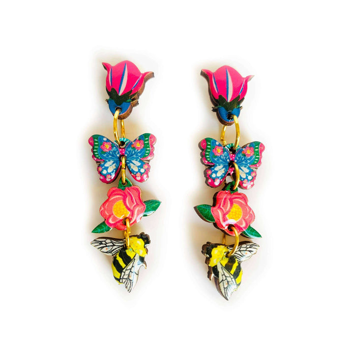 Floral Heaven Dangle Earrings by Rosie Rose Parker