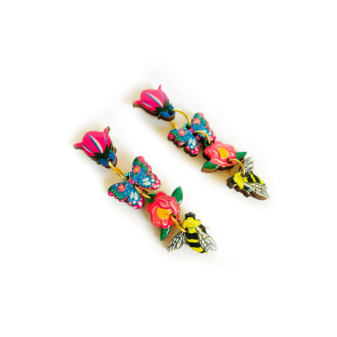Floral Heaven Dangle Earrings by Rosie Rose Parker