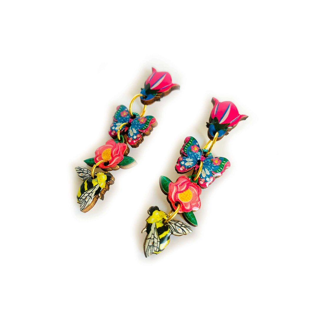 Floral Heaven Dangle Earrings by Rosie Rose Parker