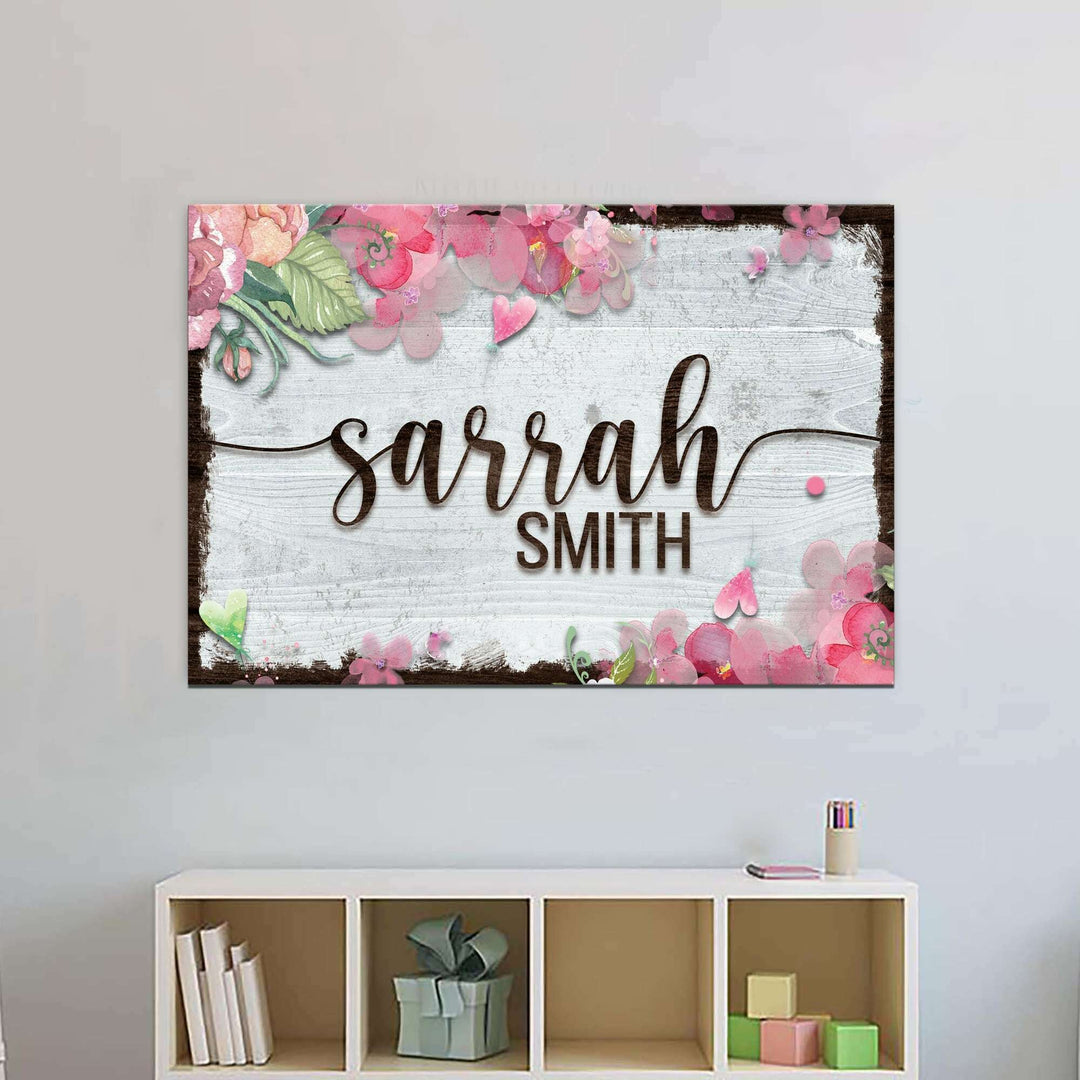 Floral Kids Room Sign