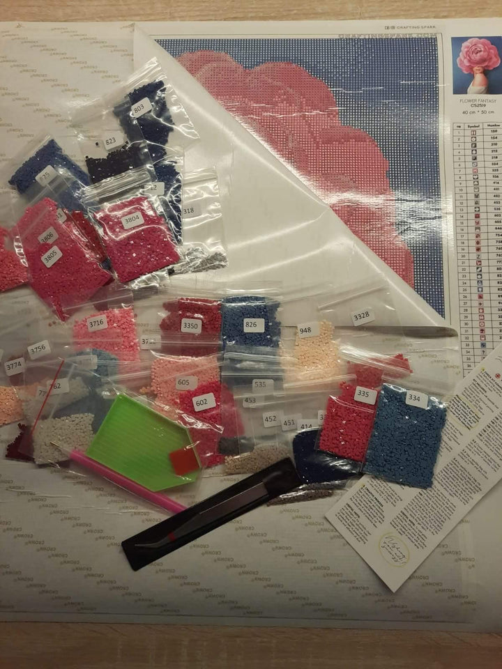 Flower Affection CS2527 15.7 x 15.7 inches Crafting Spark Diamond Painting Kit