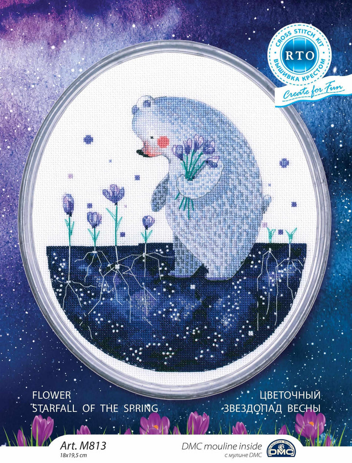 Flower starfall of the spring M813 Counted Cross Stitch Kit