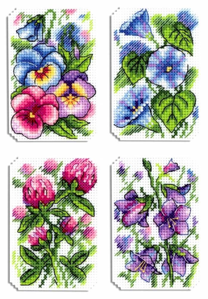 Flower Symphony P-491 / SR-491 Plastic Canvas Counted Cross Stitch Kit