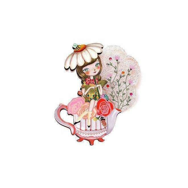 Flower Tea Brooch by LaliBlue - Quirks!