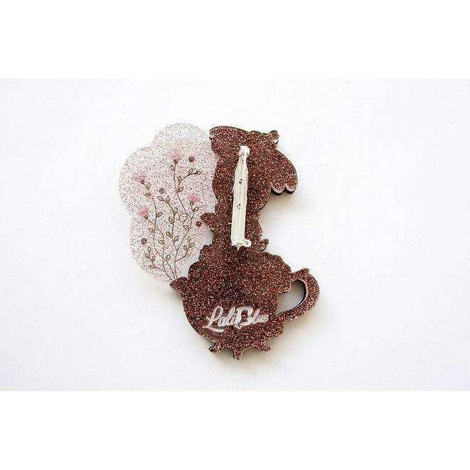 Flower Tea Brooch by LaliBlue - Quirks!