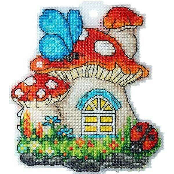 Fly agaric house Counted cross stitch kit 8046A
