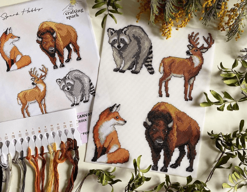 "Forest Animals" 125CS Counted Cross-Stitch Kit