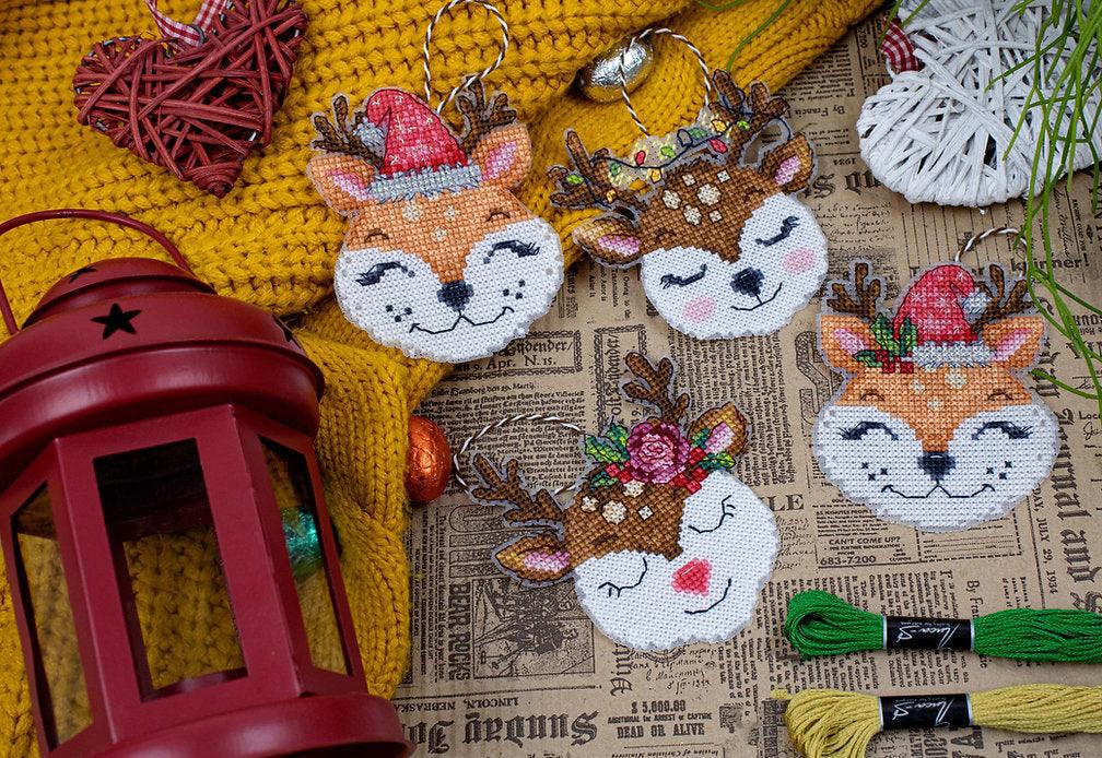 Foxes and Deer JK032L Counted Cross-Stitch Kit