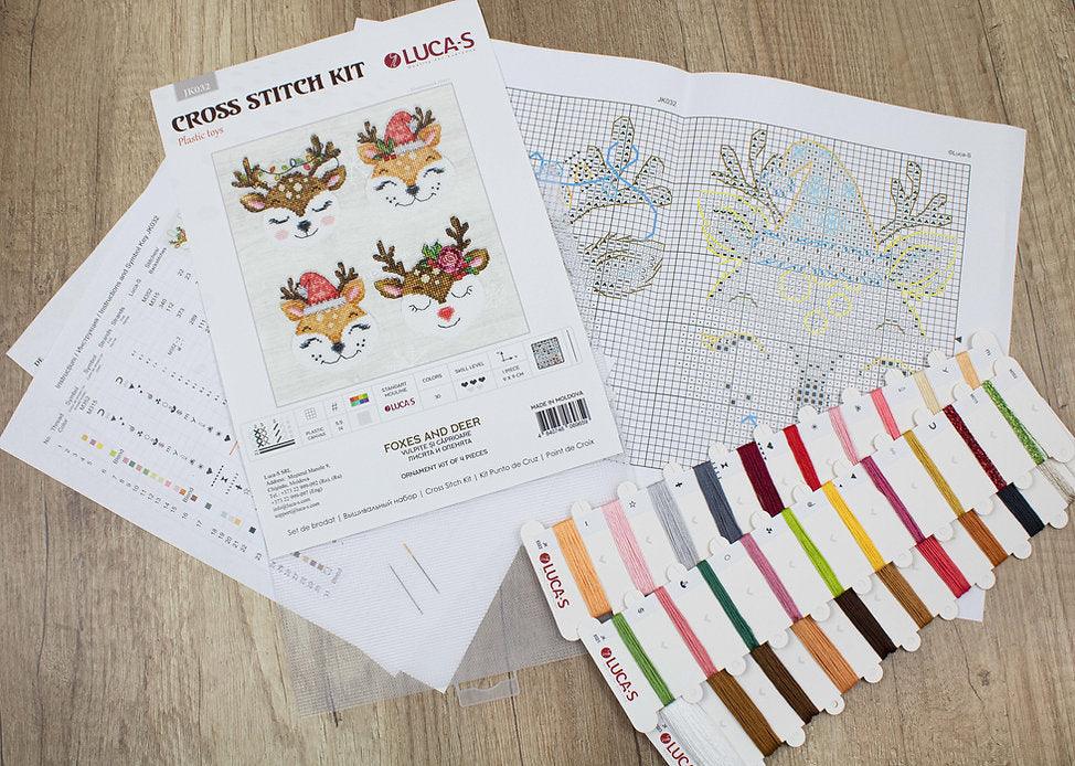 Foxes and Deer JK032L Counted Cross-Stitch Kit