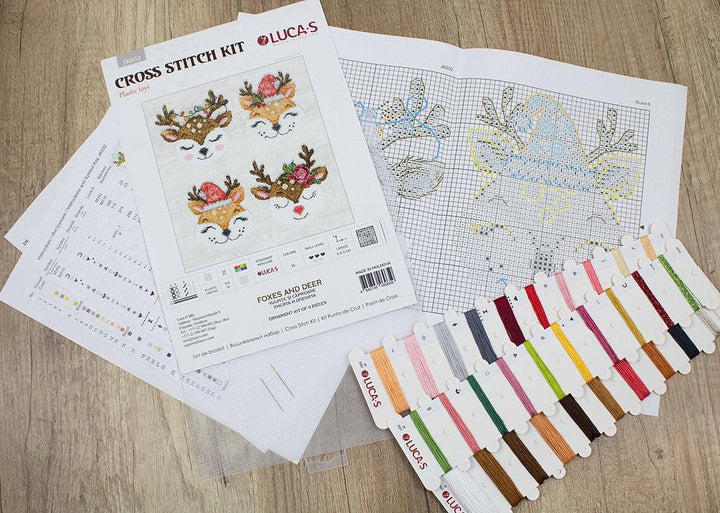 Foxes and Deer JK032L Counted Cross-Stitch Kit