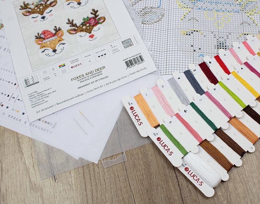 Foxes and Deer JK032L Counted Cross-Stitch Kit