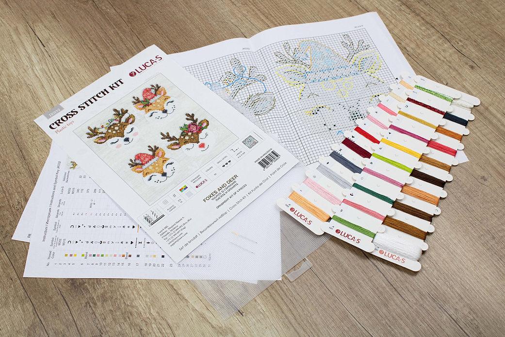 Foxes and Deer JK032L Counted Cross-Stitch Kit