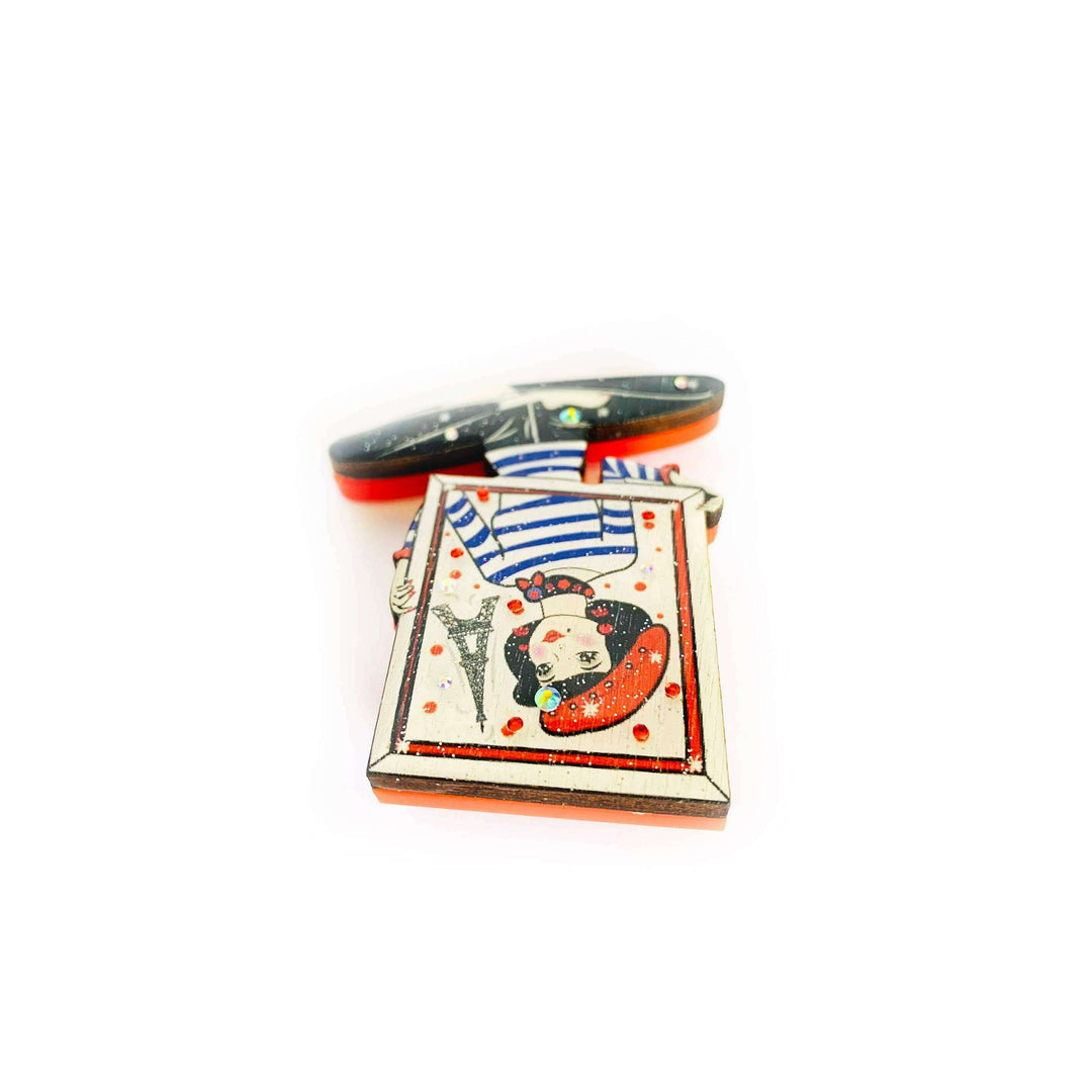 French Mime Girl Brooch by Rosie Rose Parker