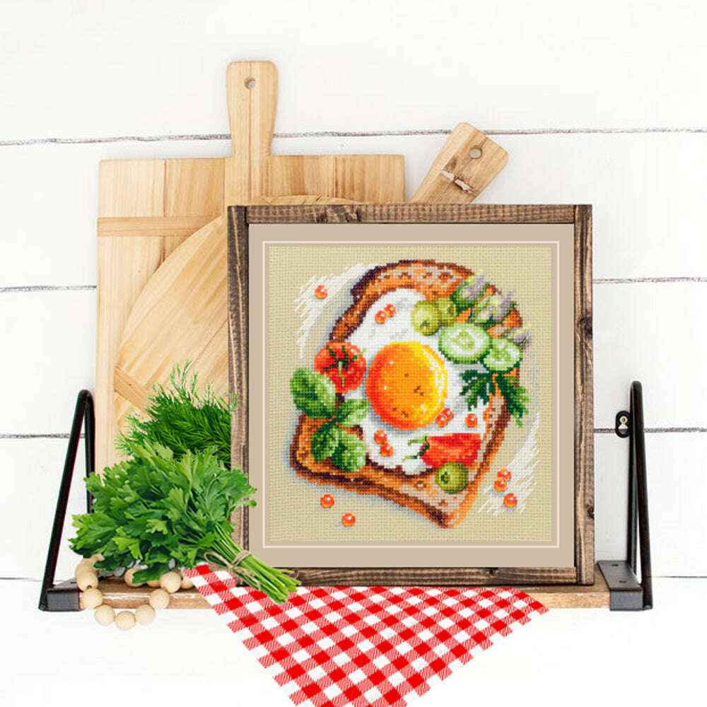 Fried Eggs Toast 120-092 Counted Cross-Stitch Kit