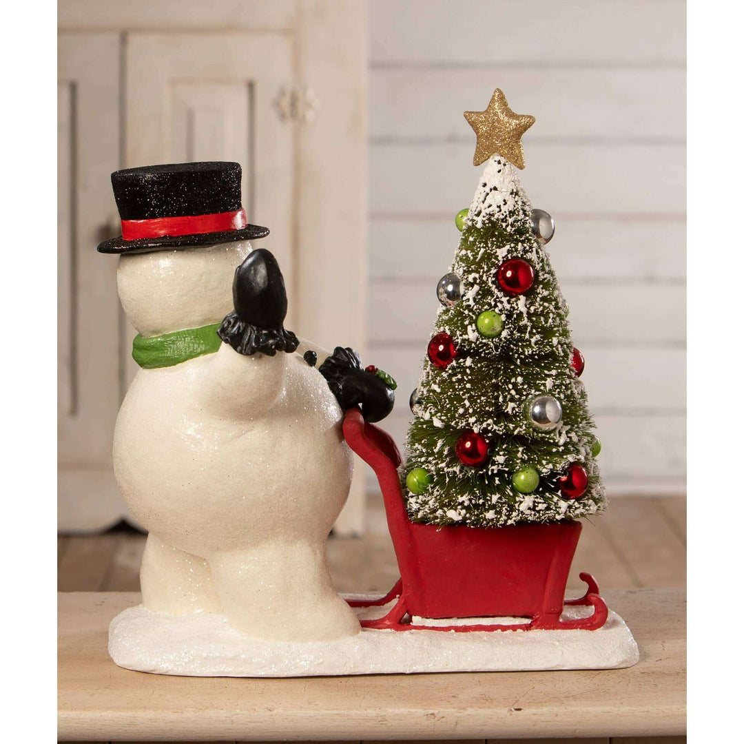 Frosty Pushing Sled by Bethany Lowe – view 3