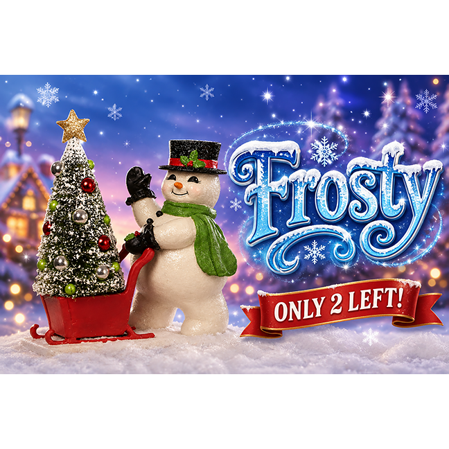 Frosty Pushing Sled by Bethany Lowe – view 4