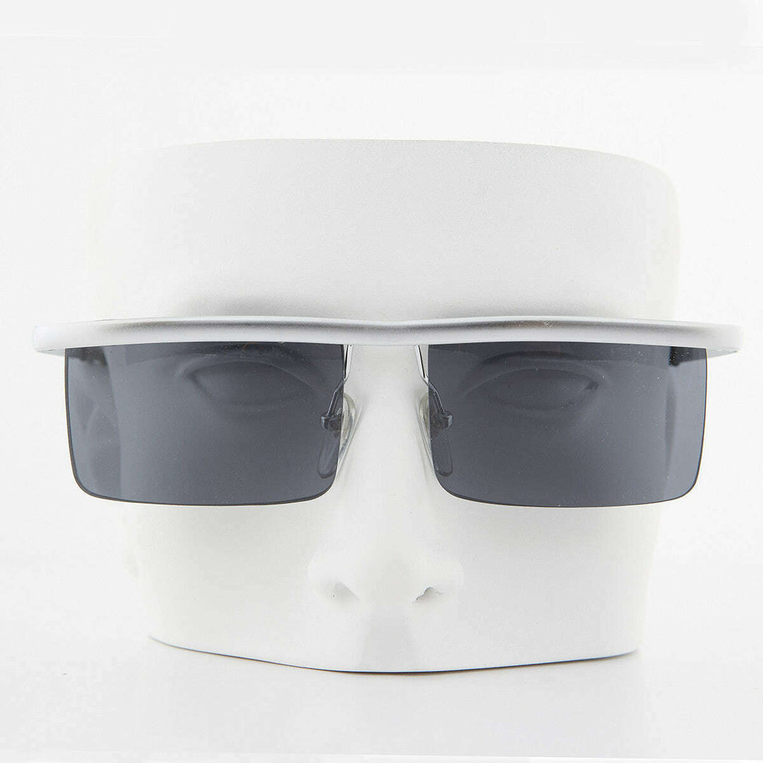Futuristic Metal Rectangular Vintage Sunglass - Hans