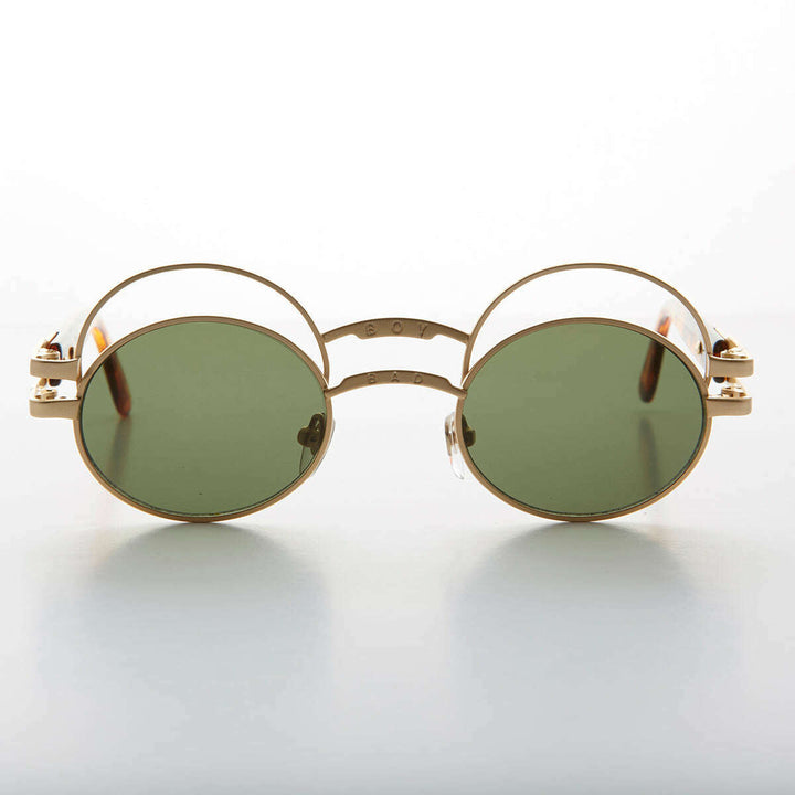 Futuristic Oval Sunglass with Double Eyelid - Ace