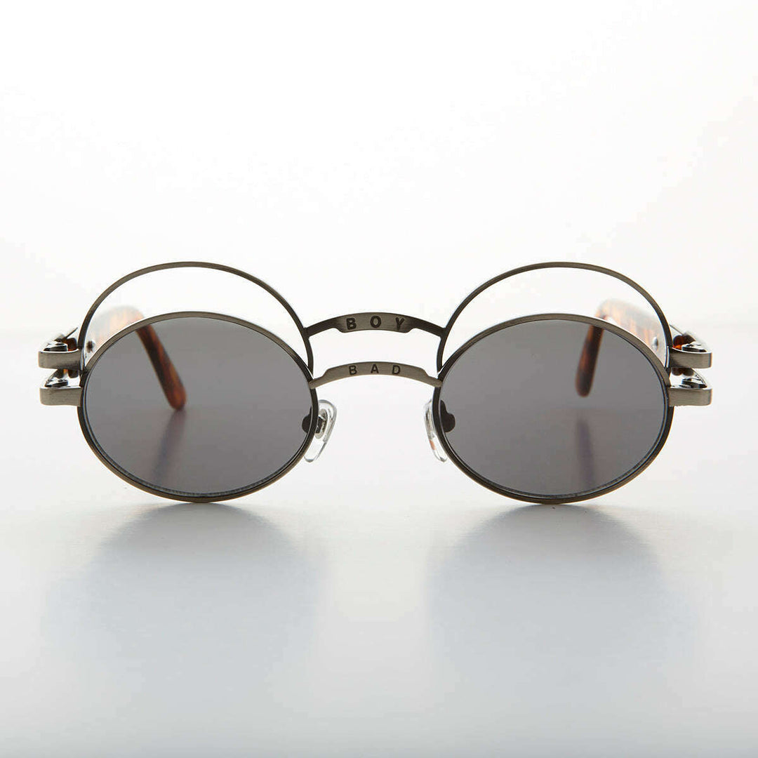 Futuristic Oval Sunglass with Double Eyelid - Ace