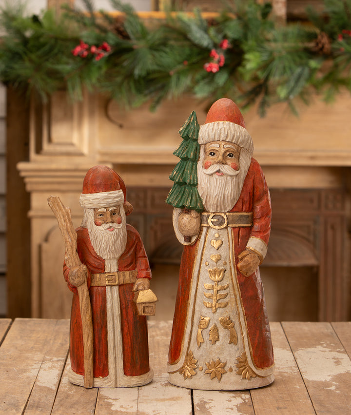 Hand Carved Santa with Staff by Bethany Lowe Designs, image 4