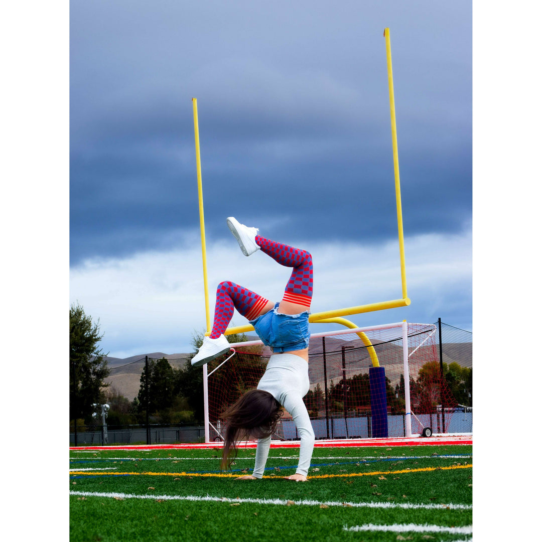 Game Day! - Red & Navy Thigh-Highs