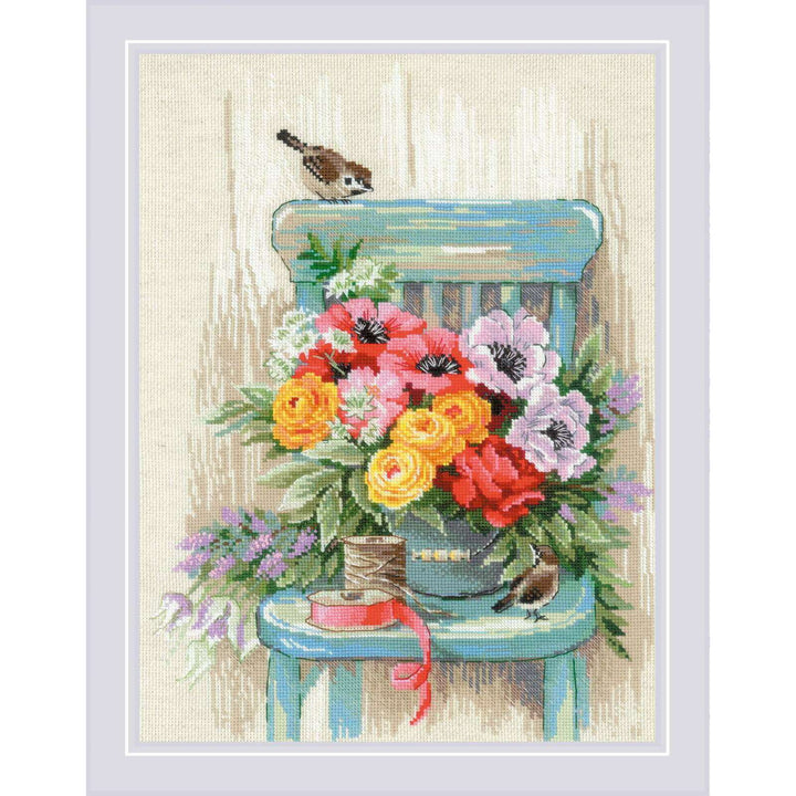 Garden Flowers R2299 Counted Cross Stitch Kit