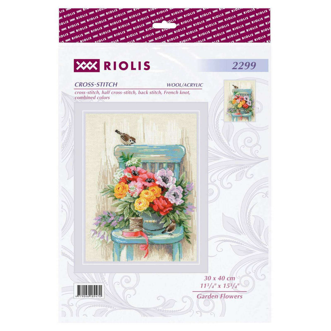 Garden Flowers R2299 Counted Cross Stitch Kit