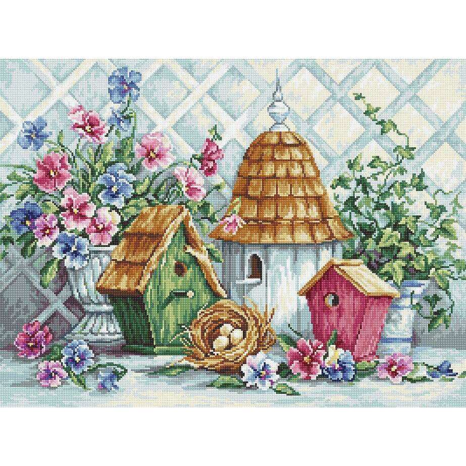 Garden Nesting B2396L Counted Cross-Stitch Kit