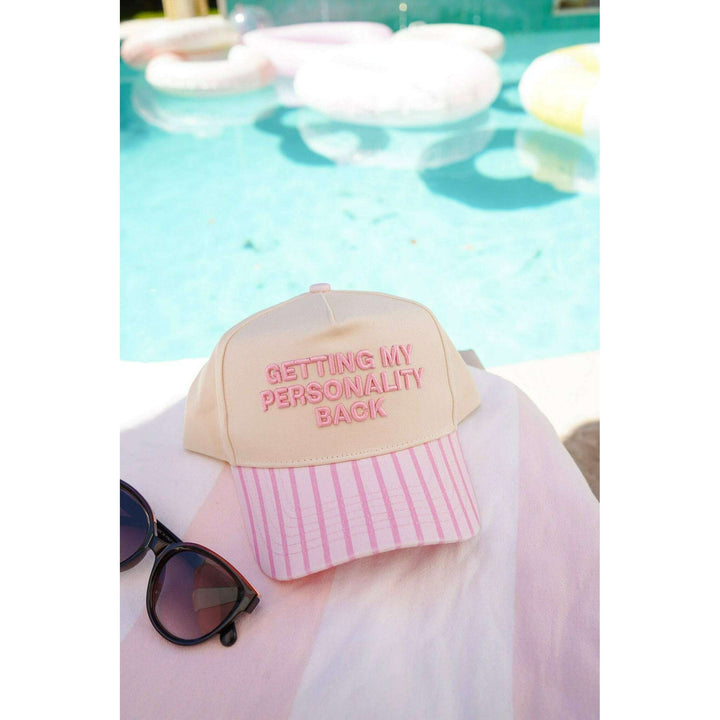 Getting my Personality Back - Pink Stripe Trucker Hat