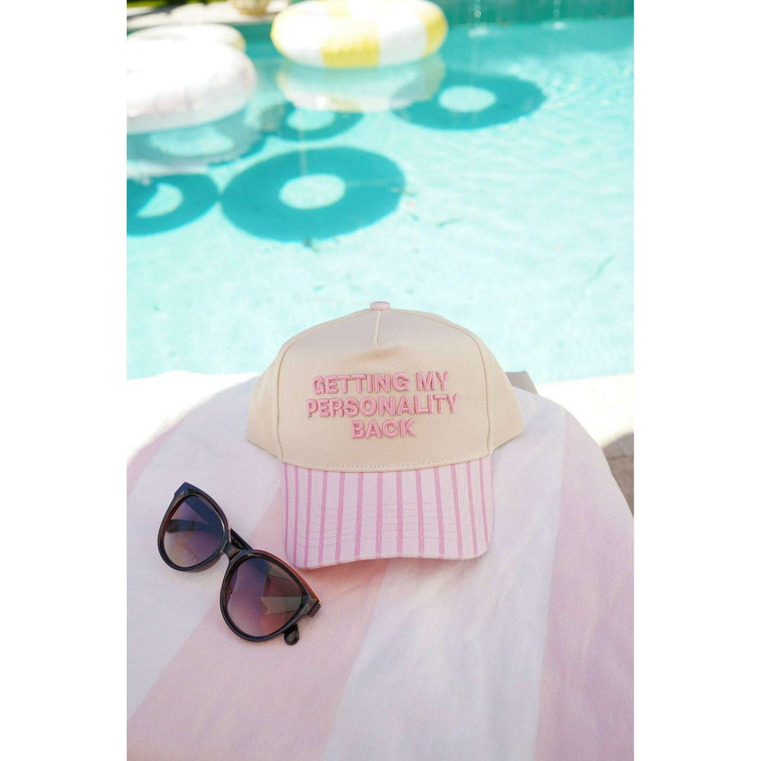 Getting my Personality Back - Pink Stripe Trucker Hat