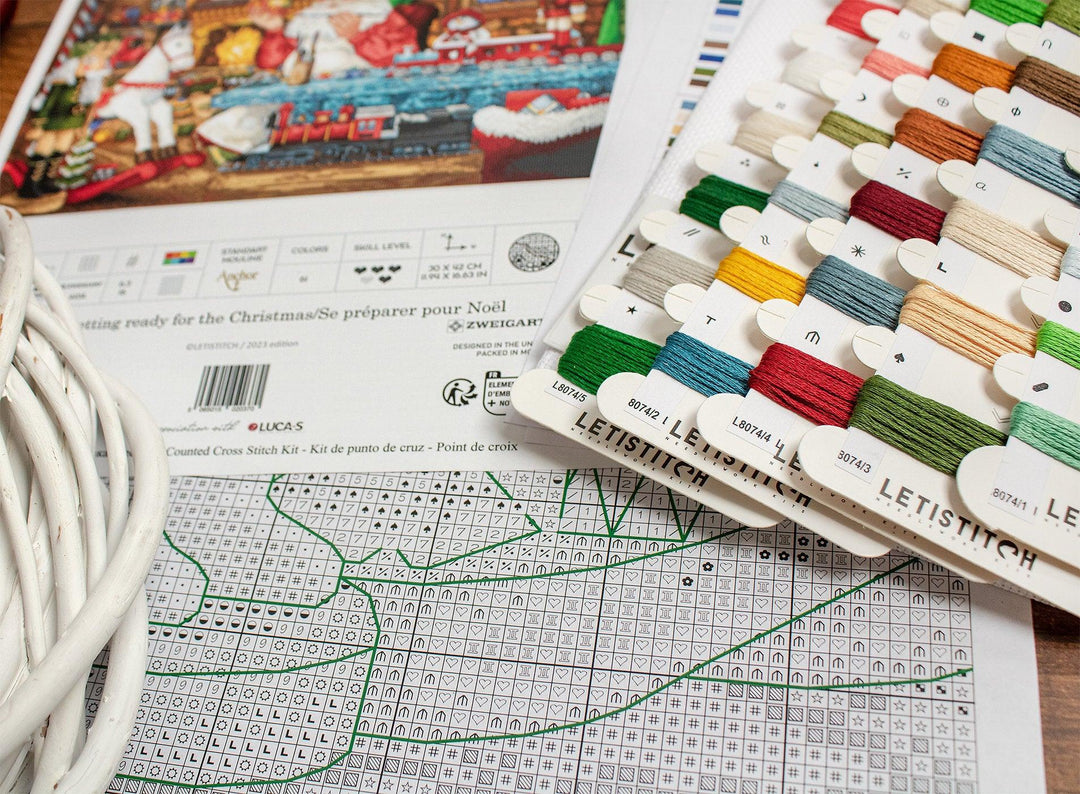 Getting ready for the Christmas L8074 Counted Cross Stitch Kit
