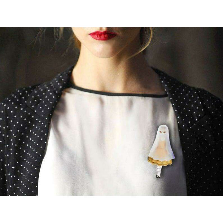 Ghost Girl Brooch by LaliBlue - Quirks!
