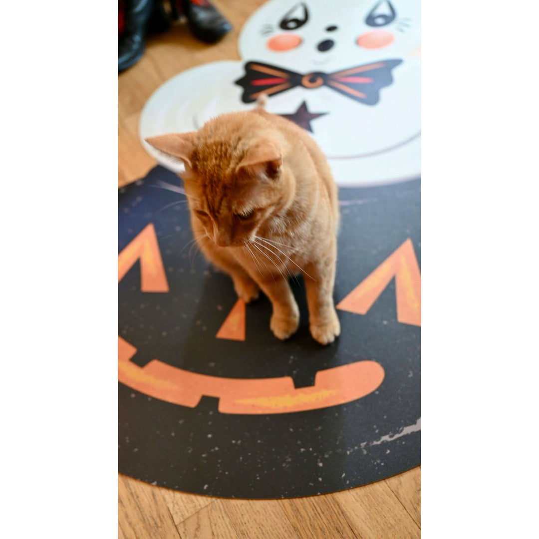 Ghostie in Caudron 56" Die Cut Vinyl Halloween Floor Decor by Johanna Parker