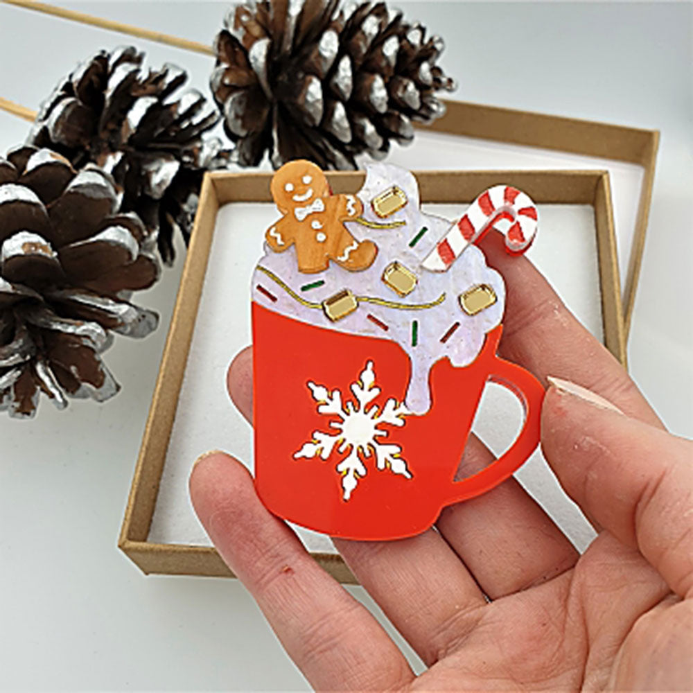 Gingerbread Latte Brooch by Cherryloco Jewellery 3
