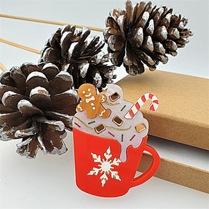 Gingerbread Latte Brooch by Cherryloco Jewellery 4