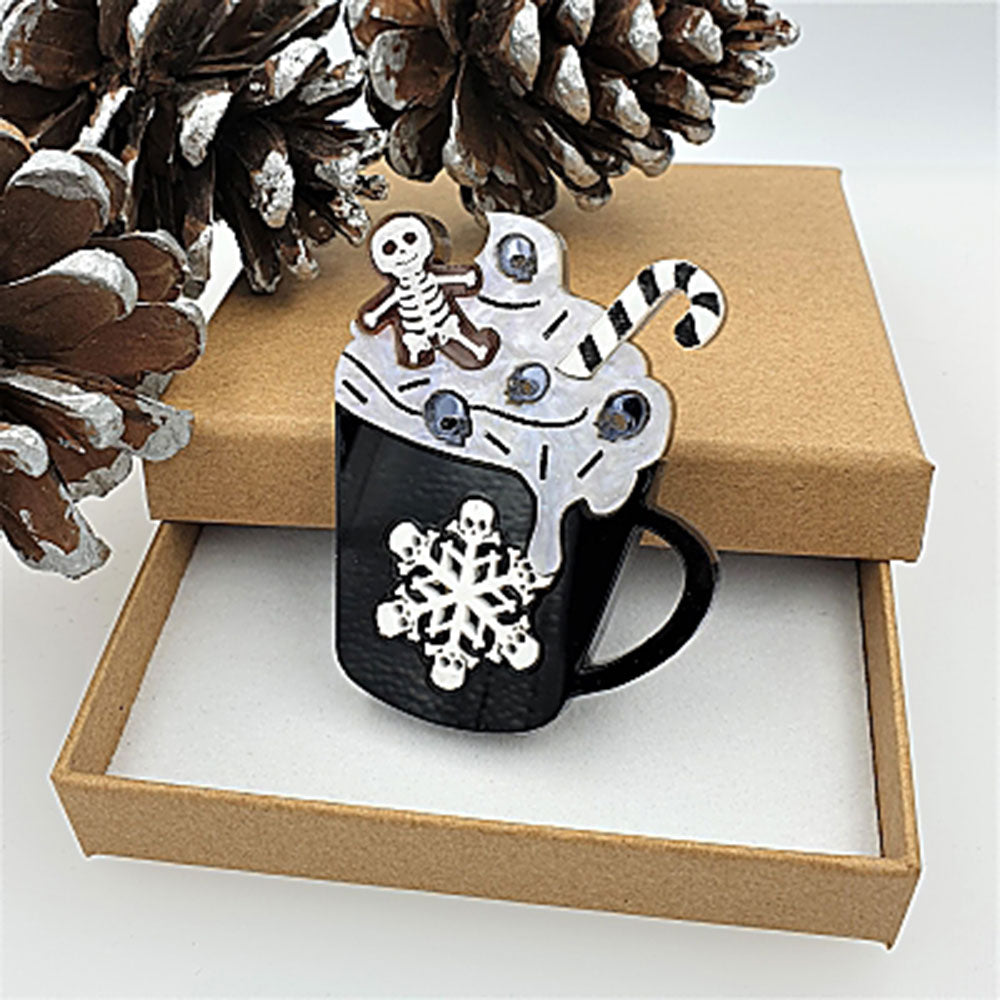 Gingerdead Latte Brooch by Cherryloco Jewellery 4