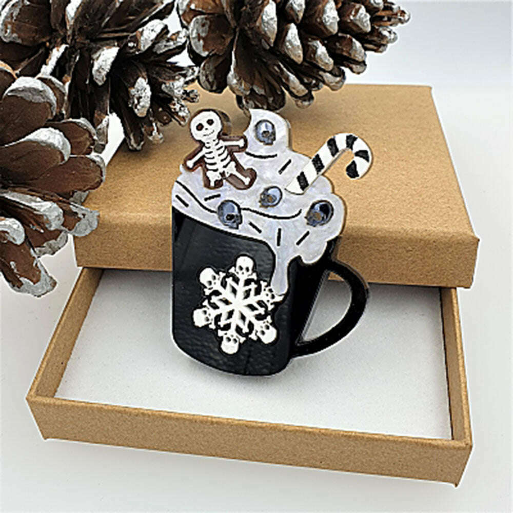 Gingerdead Latte Brooch by Cherryloco Jewellery 4