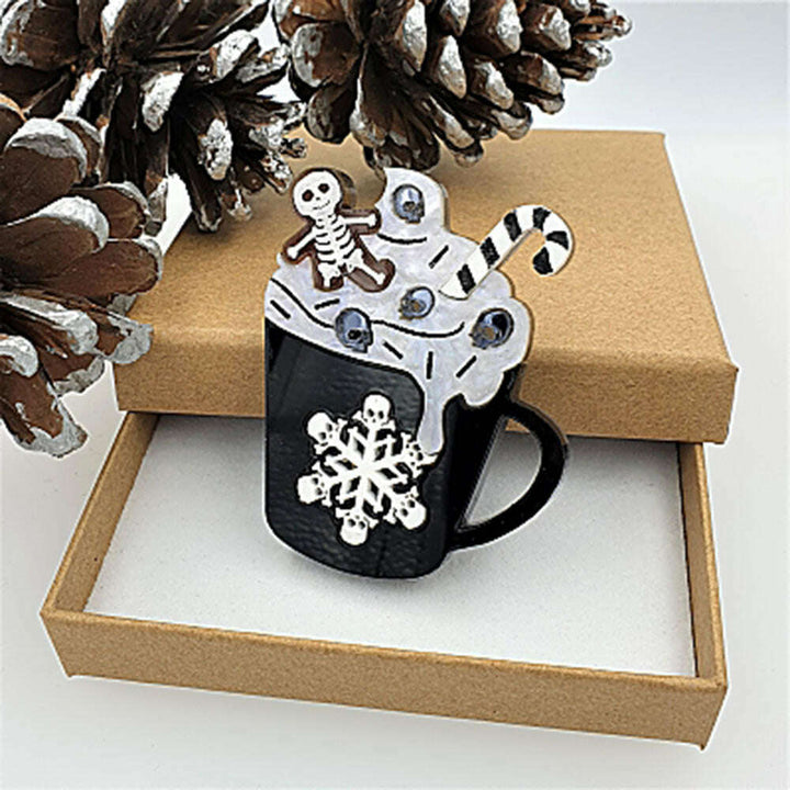 Gingerdead Latte Brooch by Cherryloco Jewellery 4