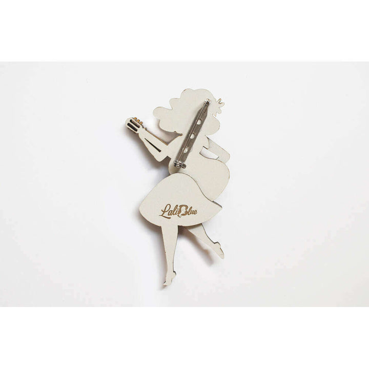 Girl playing guitar Brooch by Laliblue 2