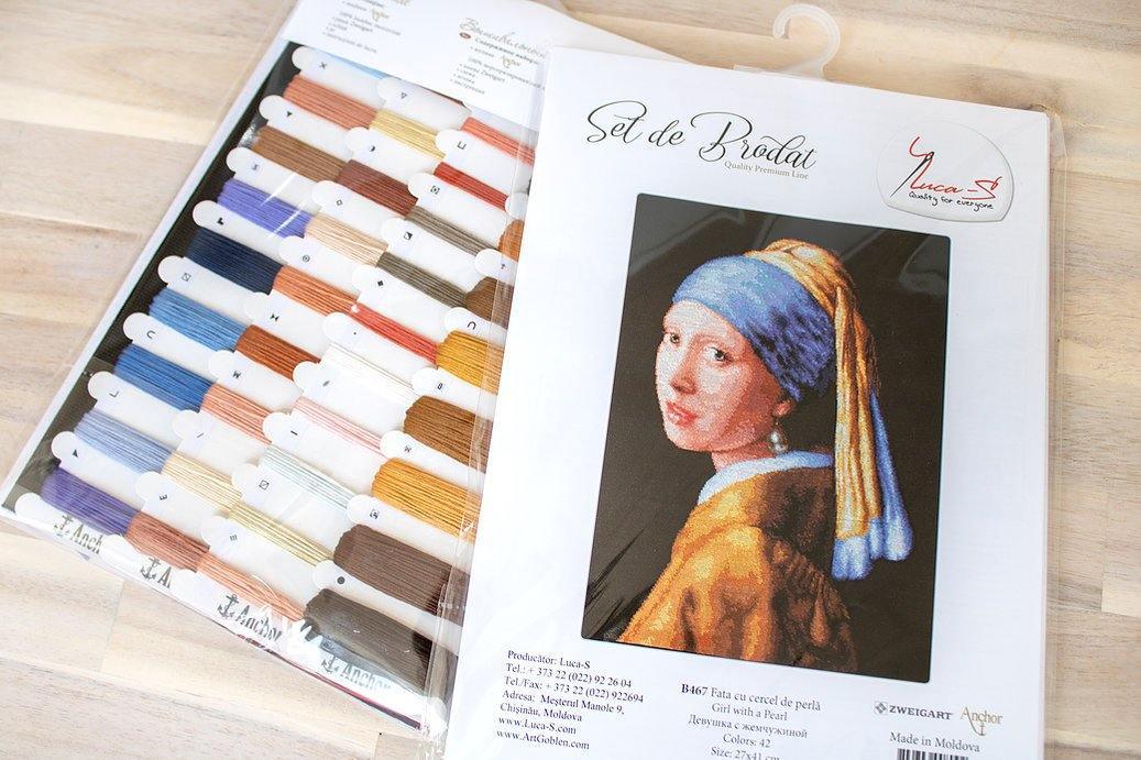 Girl with a Pearl B467L Counted Cross-Stitch Kit